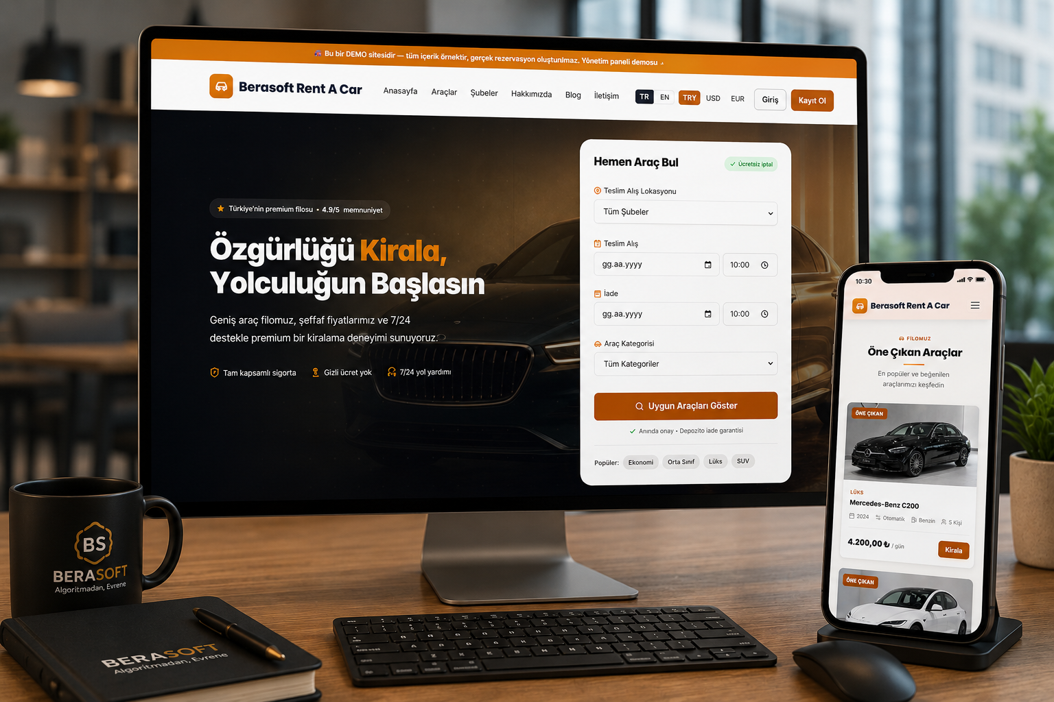 Rent A Car Yönetim Scripti